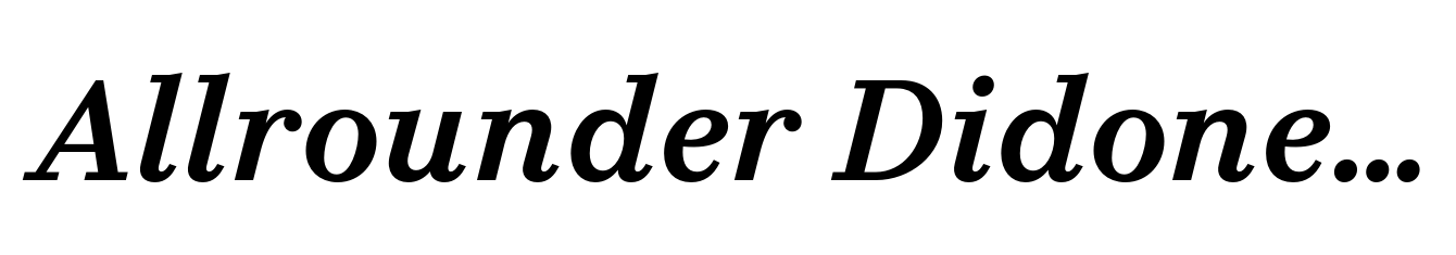 Allrounder Didone Medium Italic